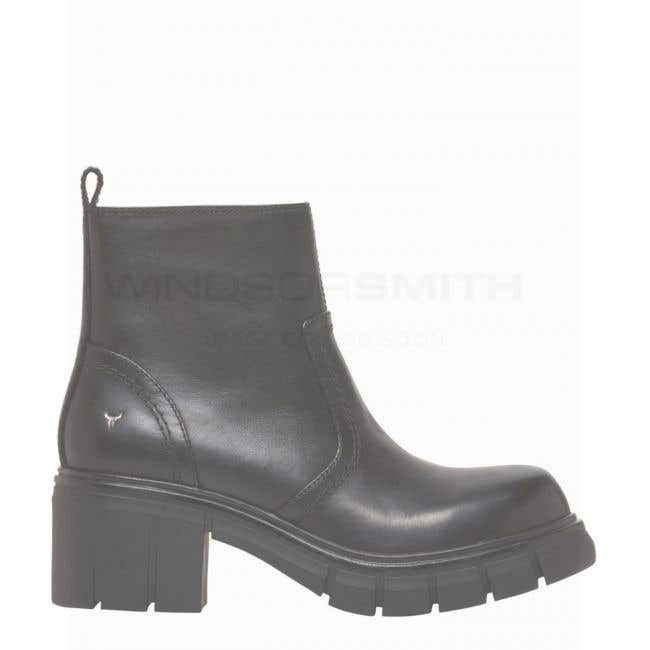 Deadly Black Chunky Biker Boots | Women 