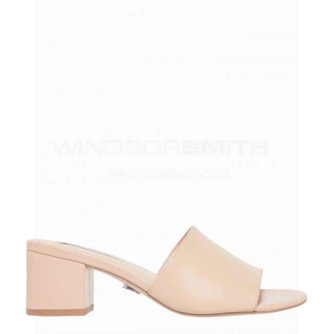nude platform block heels