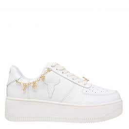 ROSES WHITE LEATHER GOLD SNEAKER